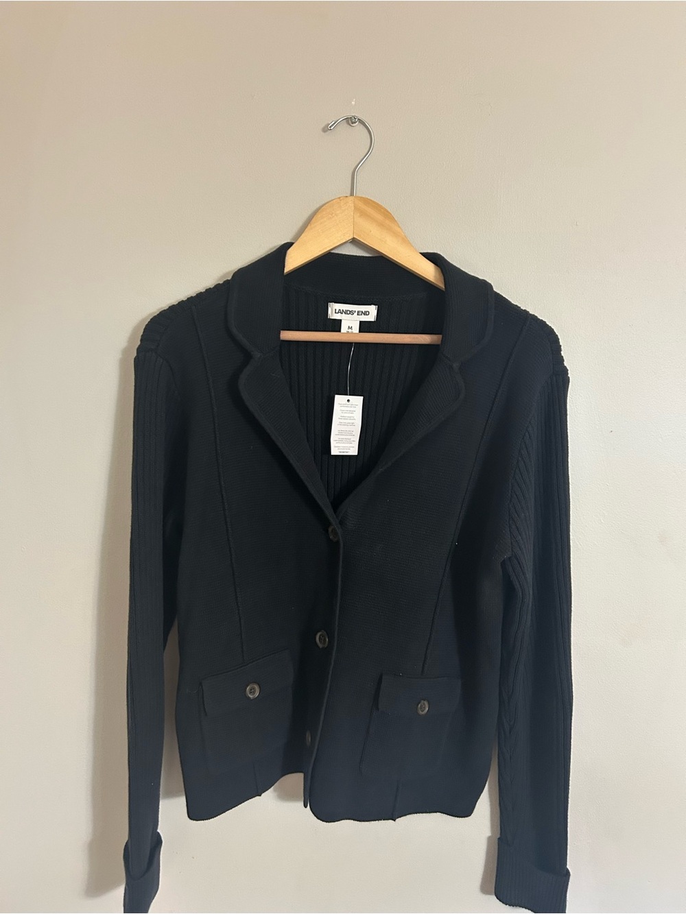 Lands' End Women's navy blue Knit Blazer
